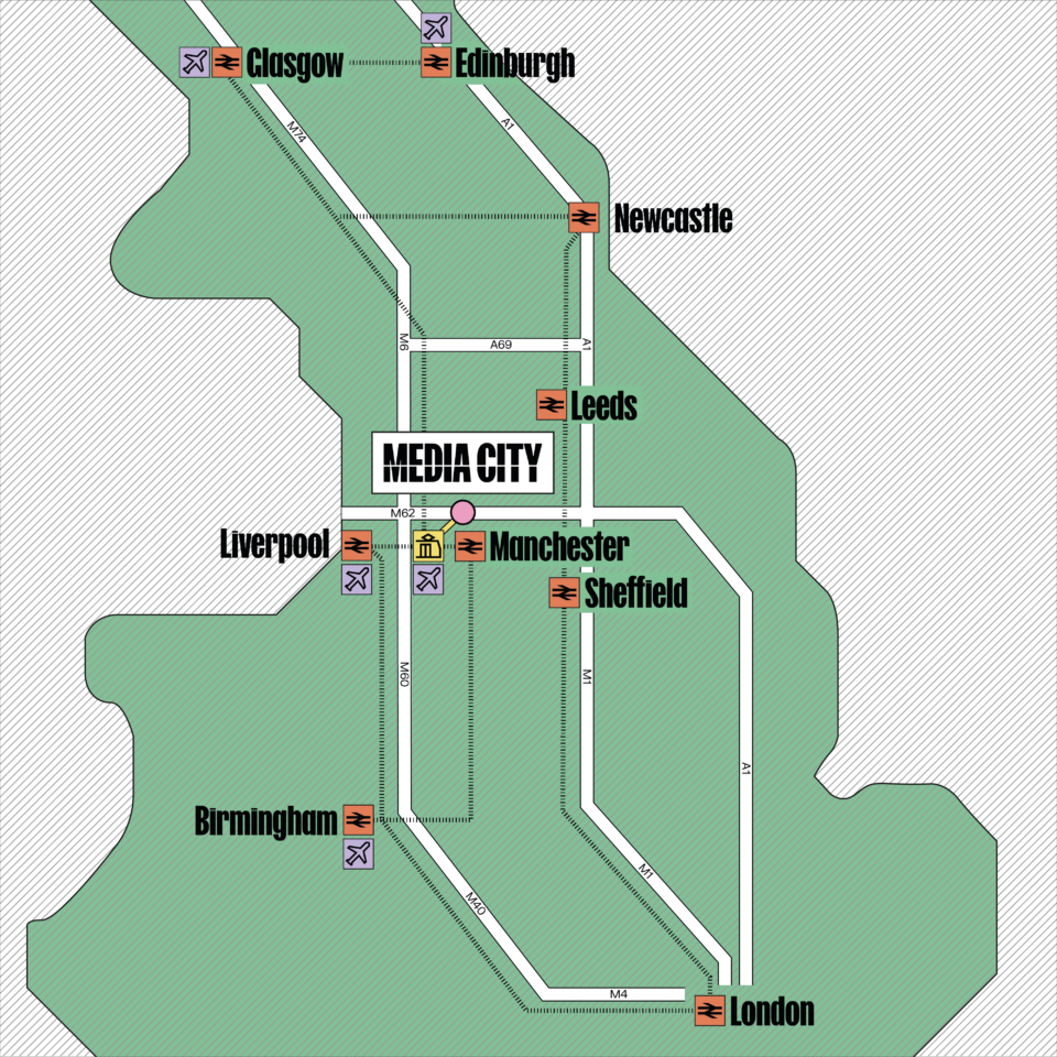 Illustrative map showing regional area of medaicity